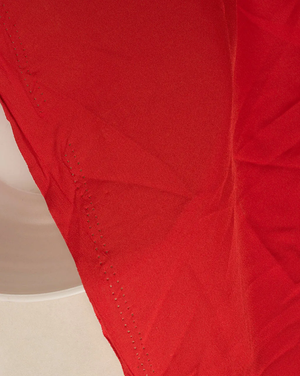 Red Plain Crepe Fabric