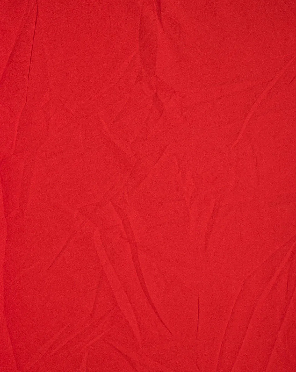 Red Plain Crepe Fabric