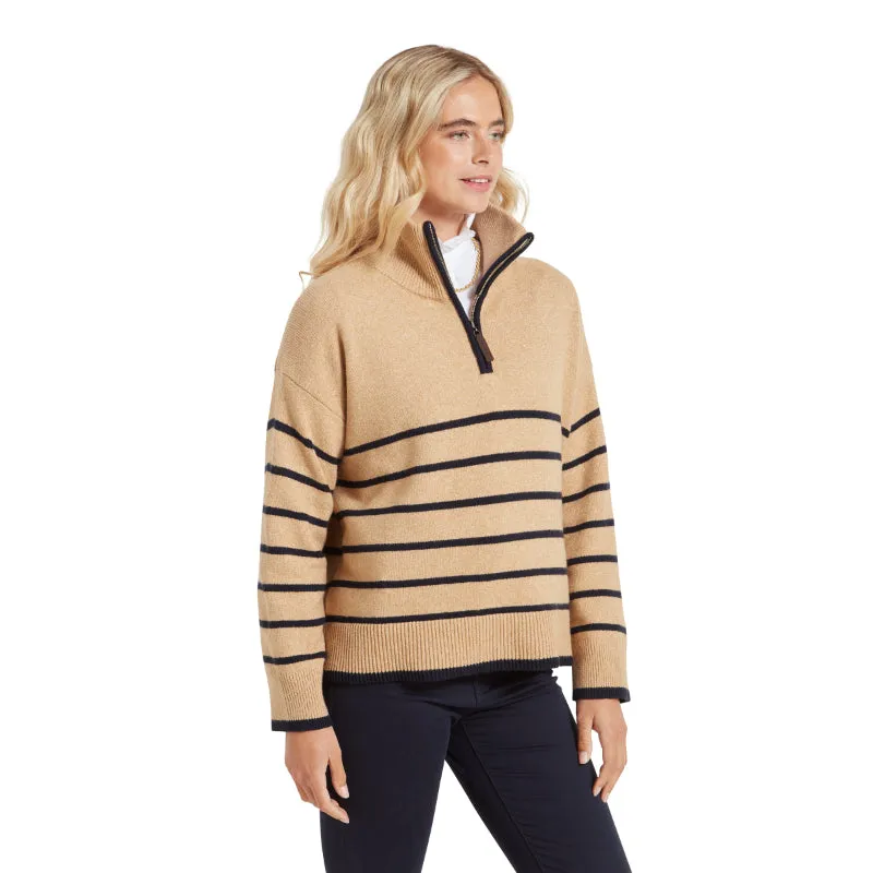 Schoffel Sandsend 1/4 Zip Ladies Jumper - Warm Sand