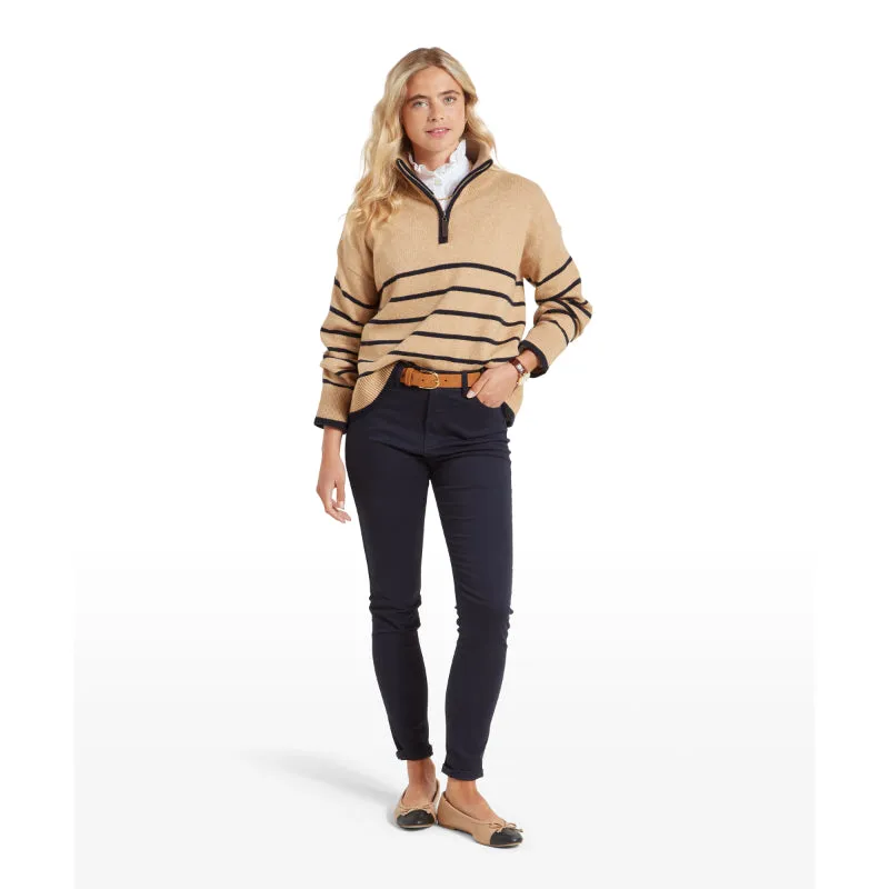 Schoffel Sandsend 1/4 Zip Ladies Jumper - Warm Sand