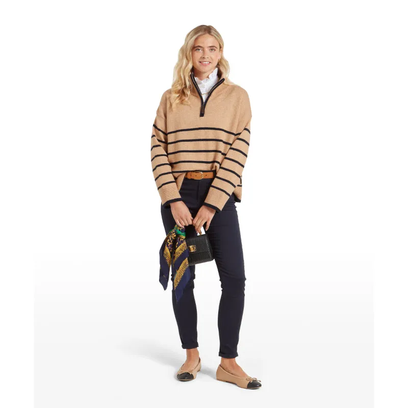 Schoffel Sandsend 1/4 Zip Ladies Jumper - Warm Sand