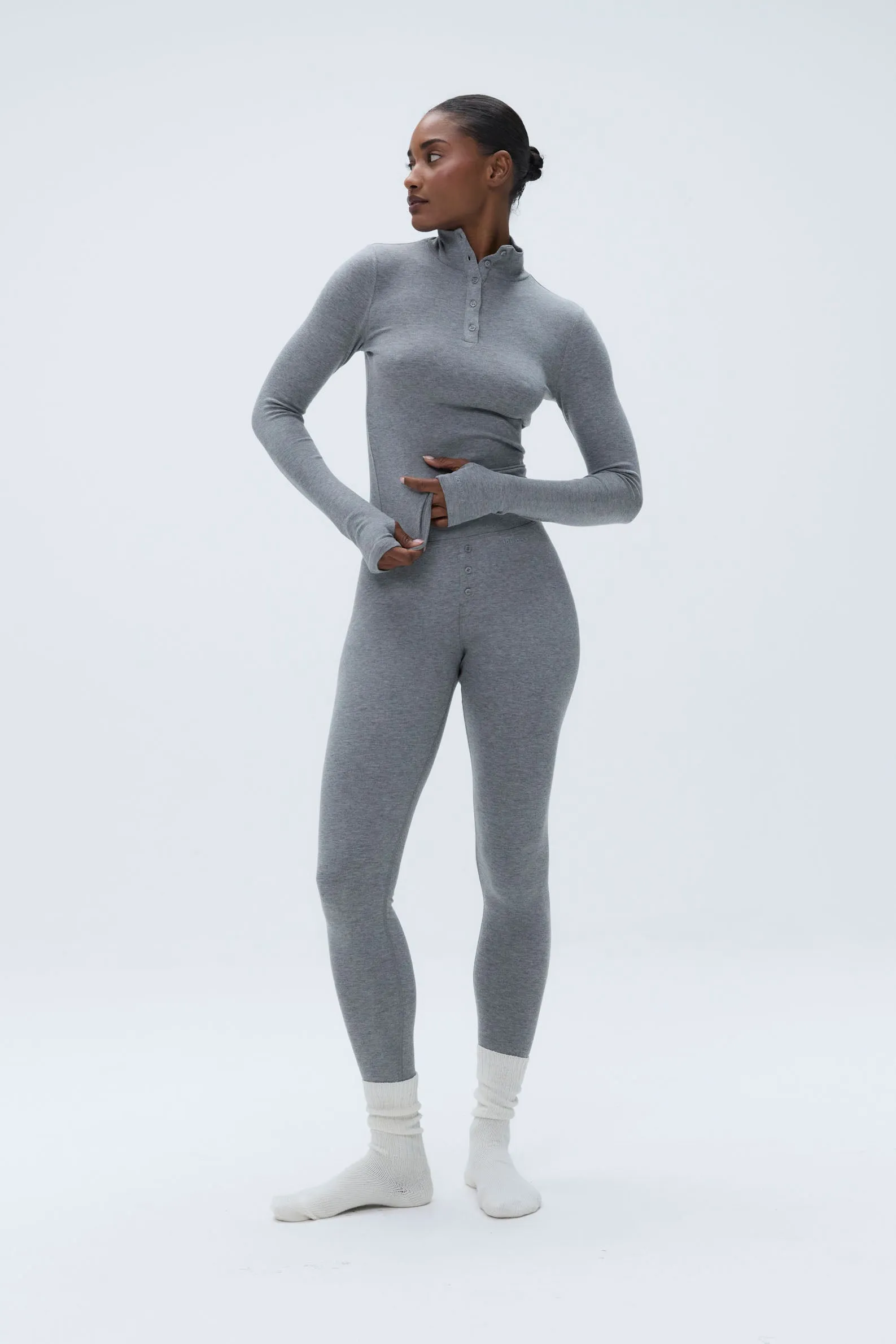 Thermal Leggings - Grey Melange