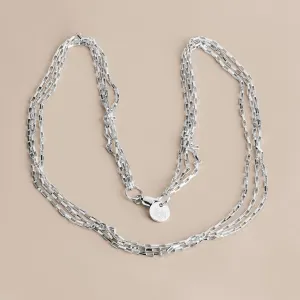 Triple Box Chain Necklace