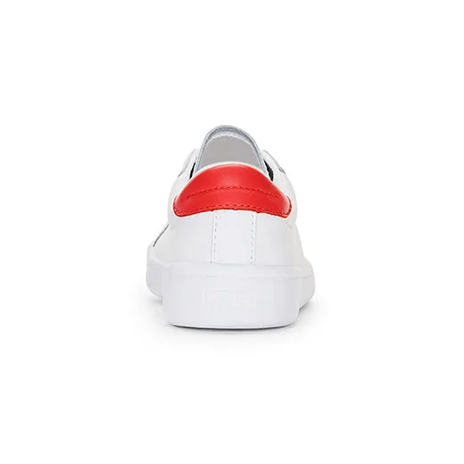 Women's Ace Leather Sneaker White / Red (WH67878)